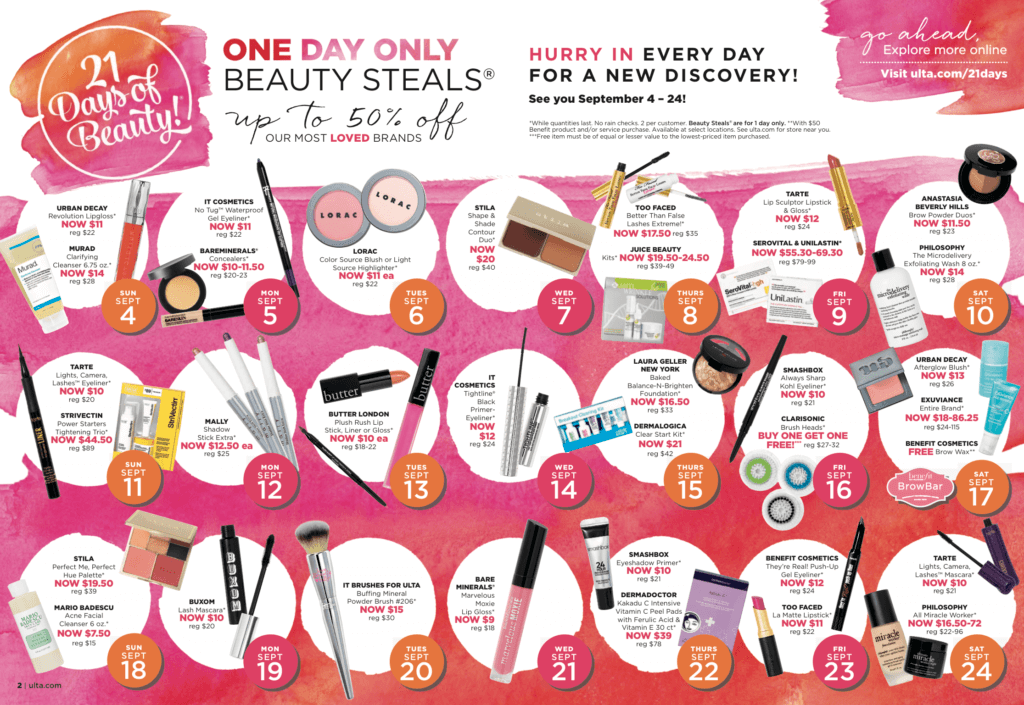 Ulta 21 Days of Beauty Fall 2016 Event