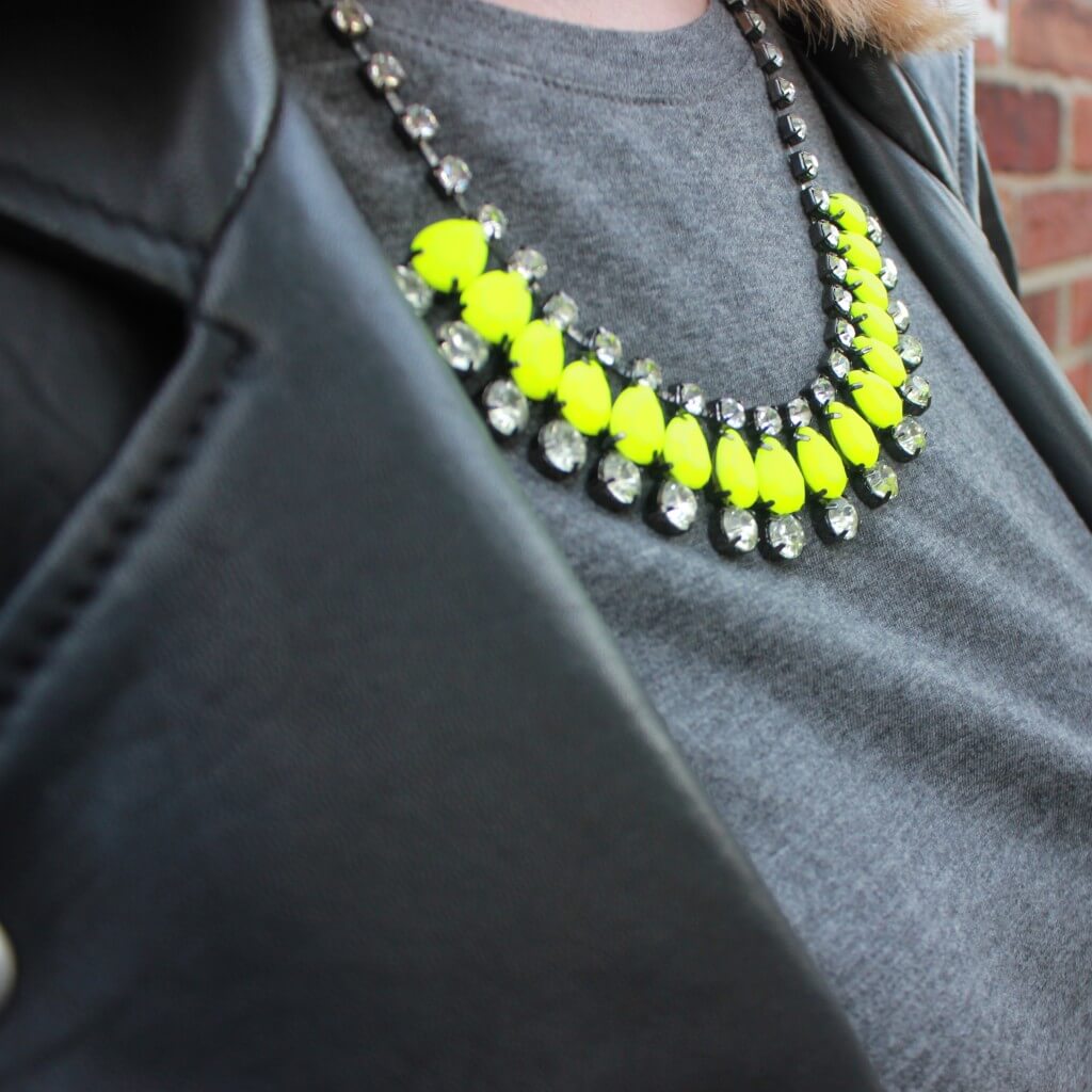 Moto Jacket OOTD necklace