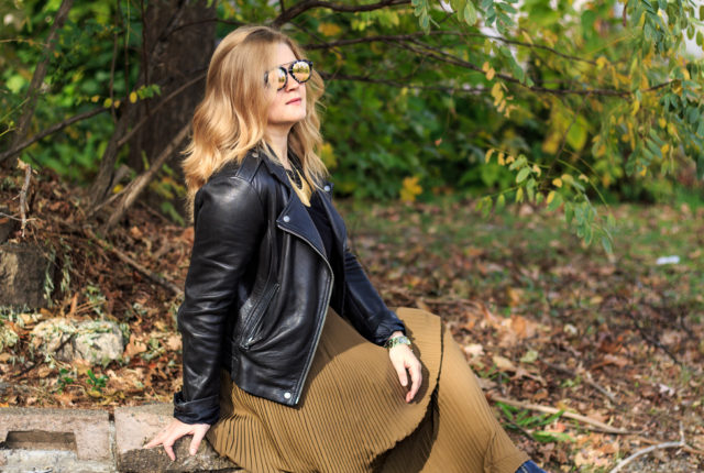 Styling a Black Moto Jacket for Fall